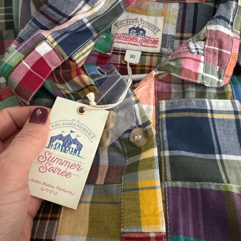 Colorful Plaid Madras Sleeveless Dress - Picture 4 of 5